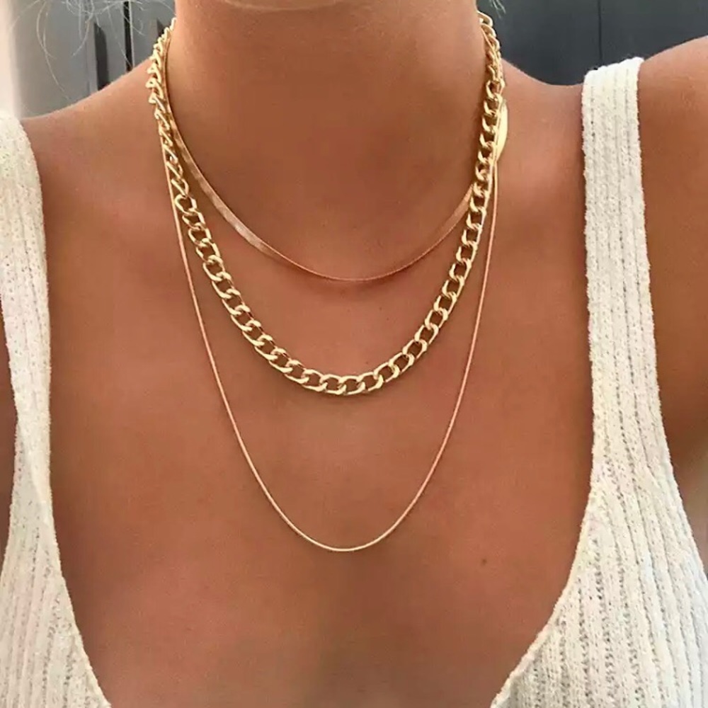 “City Dreamer” Gold Link Snake Chain Sexy Necklace